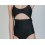 Black Front-cut monokini